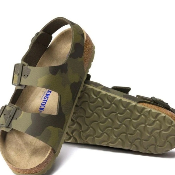 Birkenstock Milano Soft Footbed Birko-Flor - Desert Soil Camouflage Green  men12 main image 5